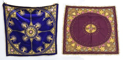 Lot 665 - Two Indian embroidered panels