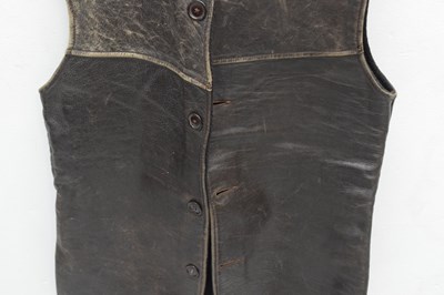 Lot 460 - Second World War leather army jerkin and canvas rucksack