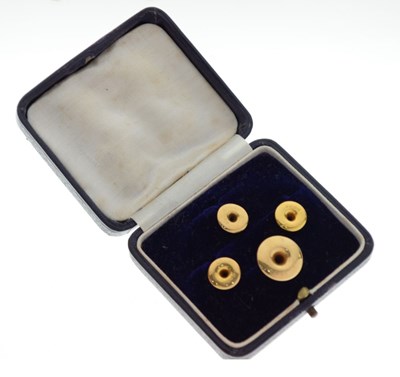 Lot 37 - Cased set of 18ct gold collar studs