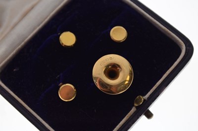 Lot 37 - Cased set of 18ct gold collar studs