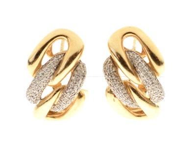 Lot 79 - Pair of diamond set earrings