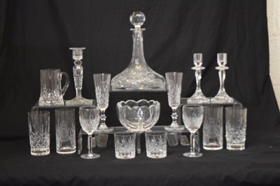 Lot 555 - RAF Royal Air Force cut glass decanter, together with a selection of glass