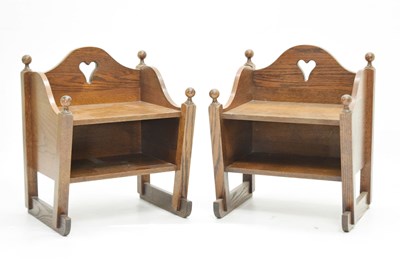 Lot 782 - Pair of oak bedside tables