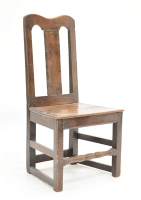 Lot 827 - Early 18th century oak side chair