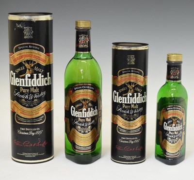 Lot 811 - Glenfiddich Pure Single Malt Scotch Whisky, one bottle, and one half bottle