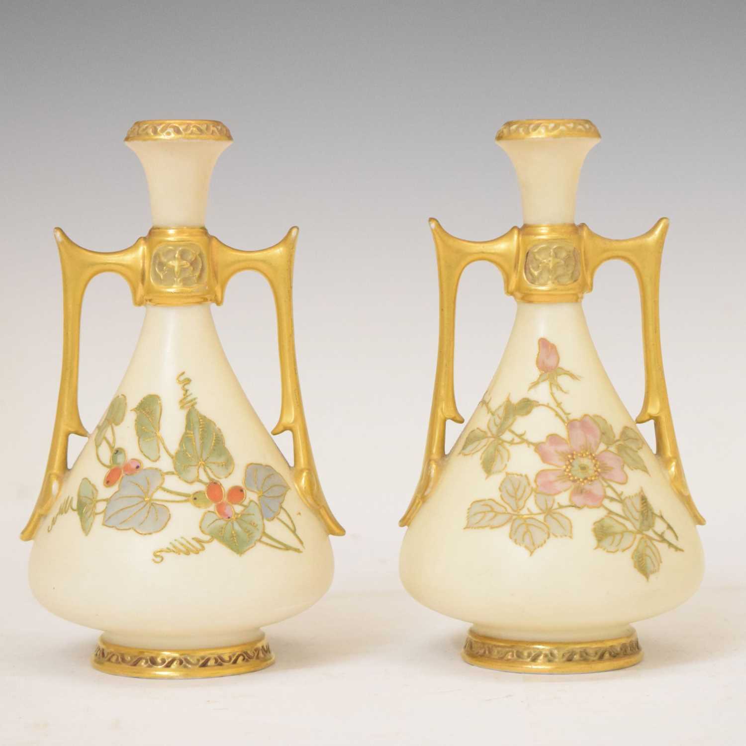 Lot 584 Pair Of Royal Worcester Vases 0728