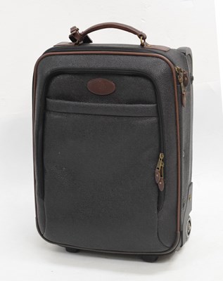 Lot 339 - Mulberry - Small black scotchgrain suitcase