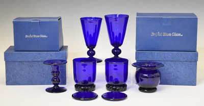 Lot 556 - Quantity of Bristol Blue glassware