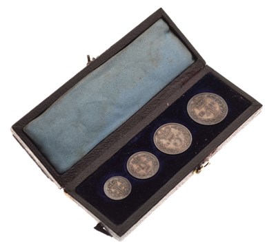 Lot 168 - Cased set of 1880 Maundy Money