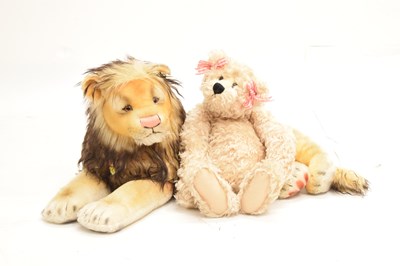 Lot 431 - Steiff Limited edition Replica 1956 'Leo' lion together with a late 20th century Blossom Bear mohair teddy