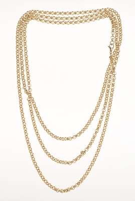 Lot 137 - 9ct gold belcher chain