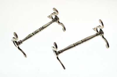 Lot 147 - Pair of Victorian silver carving knife rests
