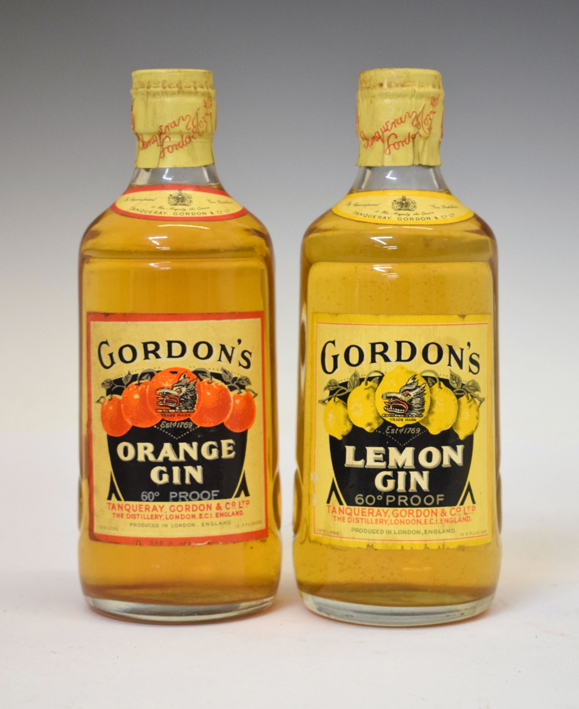 Lot 730 Gordon's Orange Gin and Gordon's Lemon Gin