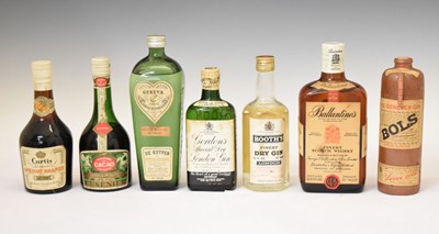 Lot 525 - Quantity of spirits to include De Kuyper Dutch Geneva, Ballantine's scotch whisky