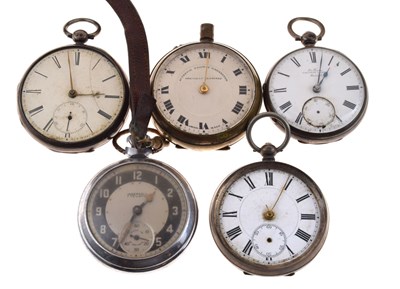 Lot 230 - Early Victorian silver open faced pocket watch and others