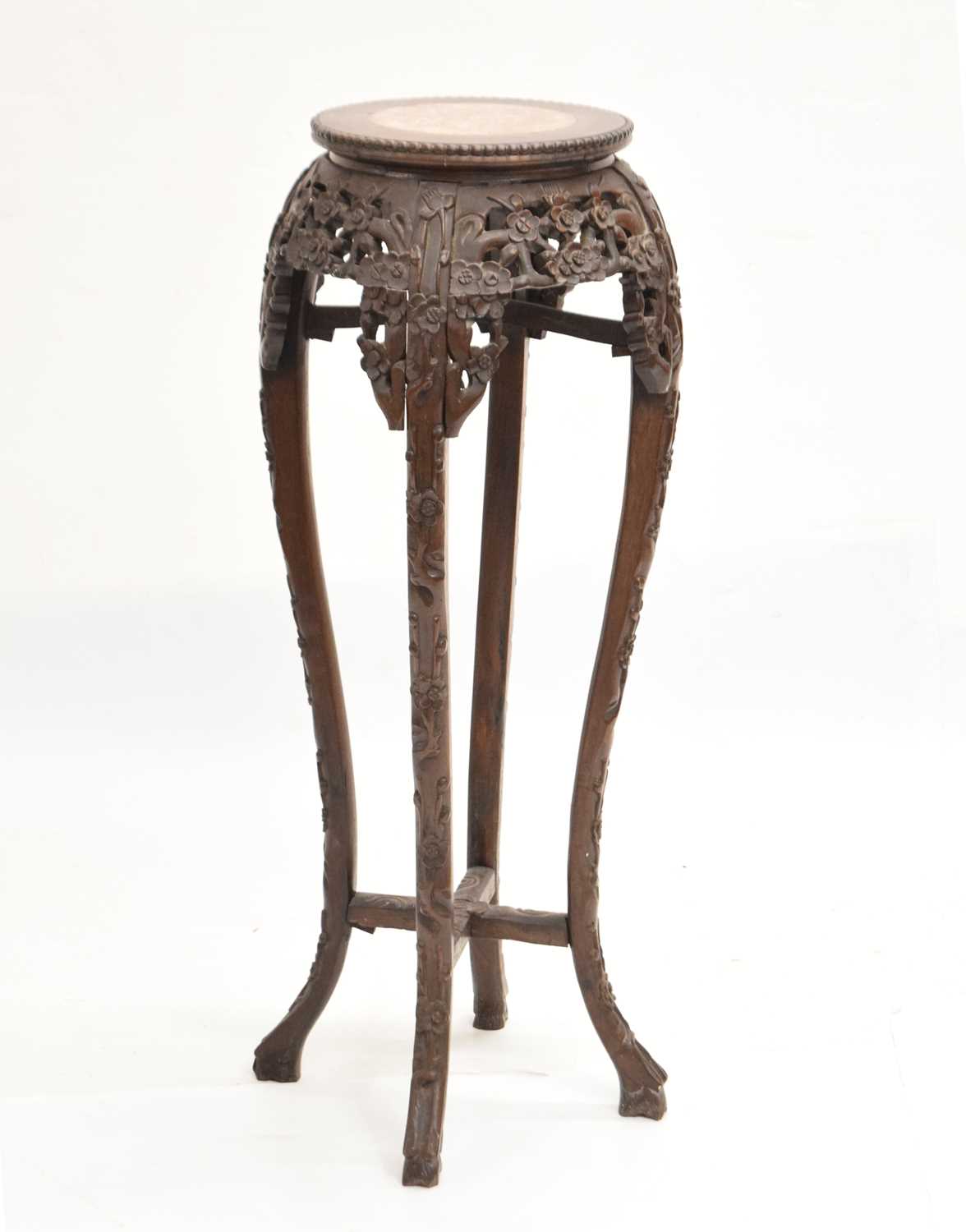 Lot 669 Chinese marbletopped vase or jardiniere