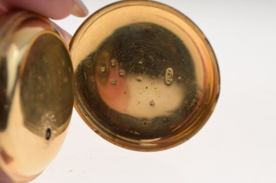 Lot 72 - Anonymous - 18ct gold open faced pocket watch
