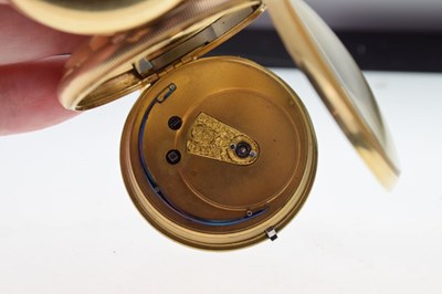 Lot 72 - Anonymous - 18ct gold open faced pocket watch