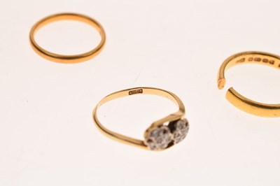 Lot 83 - Two 22ct gold wedding bands