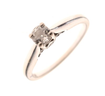 Lot 9 - 'Forever Diamond' single stone 18ct white gold ring