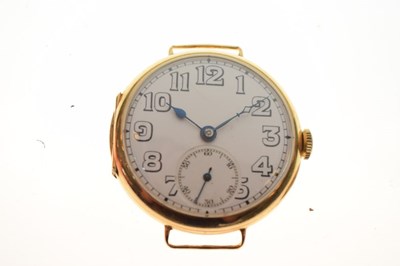 Lot 115 - 18ct gold wristwatch head