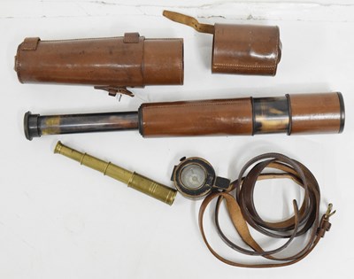 Lot 485 - Second World War Scout Regiment Mk IIs three-draw telescope, etc