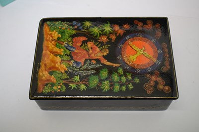 Lot 312 - Five Russian lacquer boxes