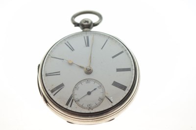 Lot 94 - Georgian silver pair-cased pocket watch