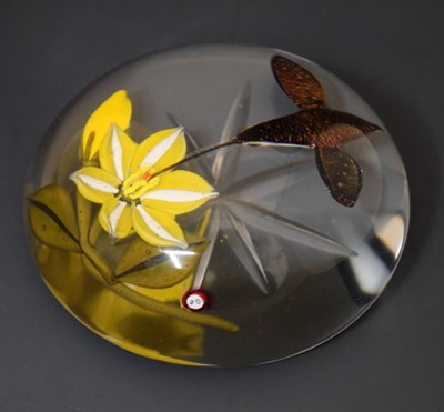 Lot 395 - John Deacons clear glass paperweight