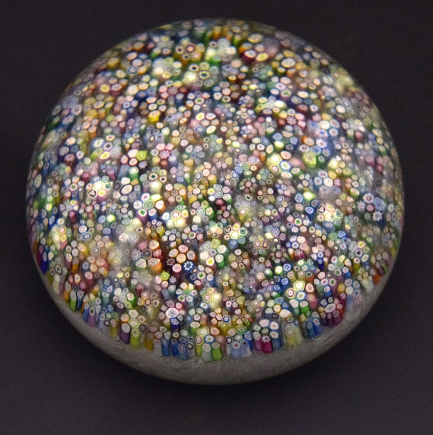 Lot 534 - Perthshire millefiori on lace paperweight