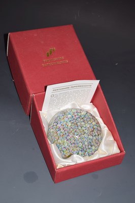 Lot 534 - Perthshire millefiori on lace paperweight