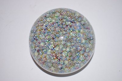 Lot 534 - Perthshire millefiori on lace paperweight