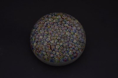 Lot 534 - Perthshire millefiori on lace paperweight