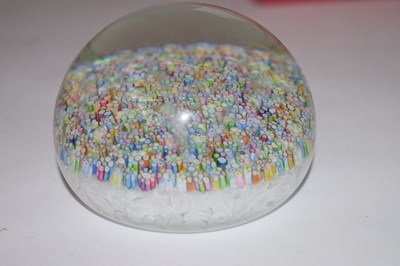 Lot 534 - Perthshire millefiori on lace paperweight