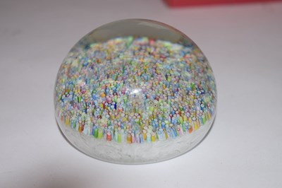 Lot 534 - Perthshire millefiori on lace paperweight