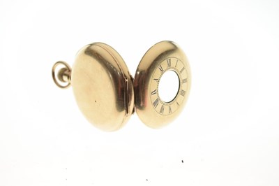 Lot 117 - Lady's gold-plated half-hunter pocket watch