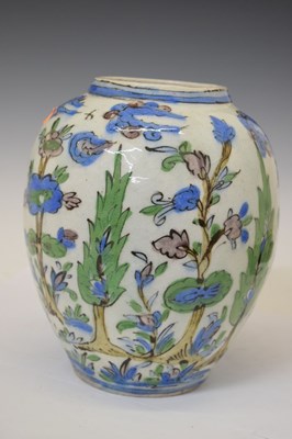 Lot 574 - Persian Qajar pottery vase