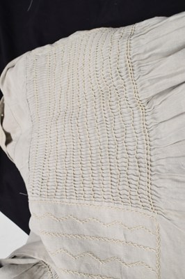 Lot 600 - 19th century West Country (probably Somerset) shepherd's cream linen smock