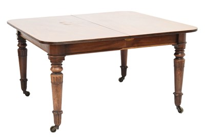 Lot 816 - Circa 1900 mahogany extending dining table