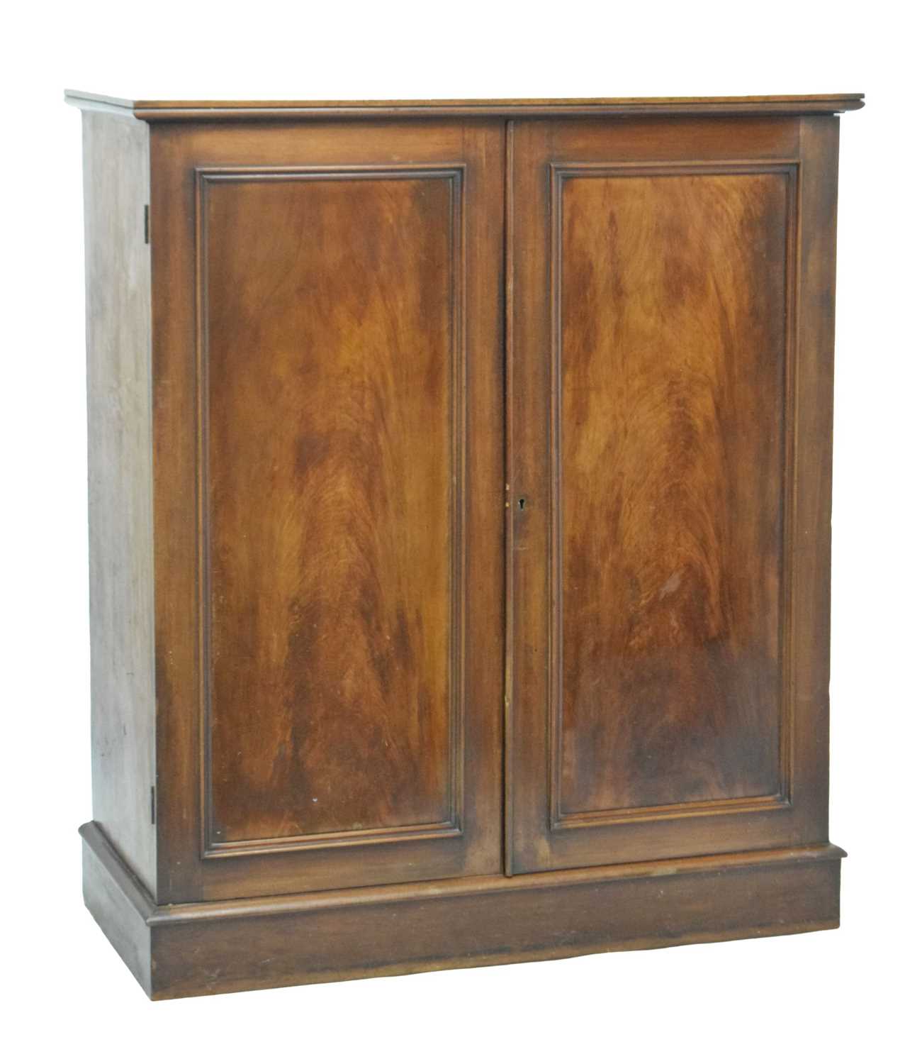 Lot 841 - Irish Victorian mahogany linen cupboard