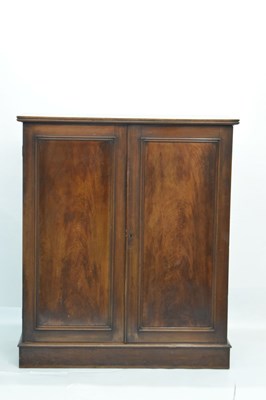 Lot 841 - Irish Victorian mahogany linen cupboard