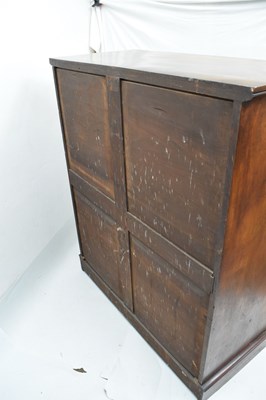 Lot 841 - Irish Victorian mahogany linen cupboard