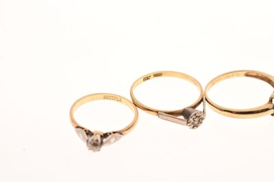 Lot 79 - Small group of dress rings