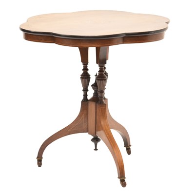 Lot 839 - Edwardian inlaid rosewood table