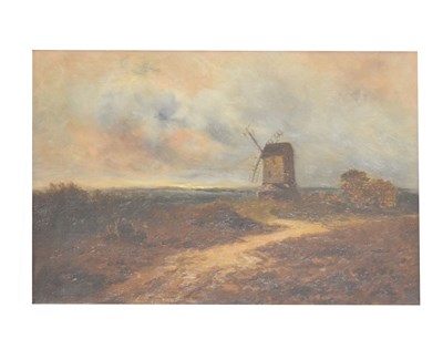 Lot 732 - Lewis Pinhorn Wood (Exh.1881-1913) - Oil on canvas - Moorland scene