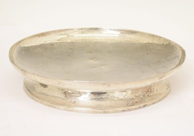 Lot 267 - George V silver low bowl pedestal bowl of circular form