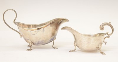 Lot 269 - Two silver sauceboats