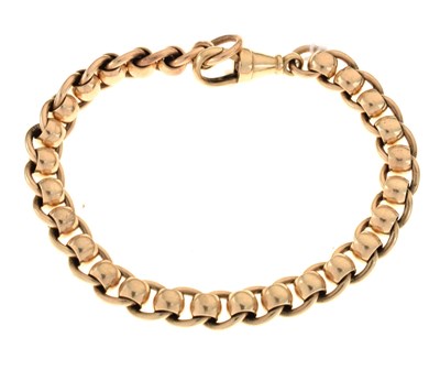 Lot 148 - 9ct gold fancy-link bracelet