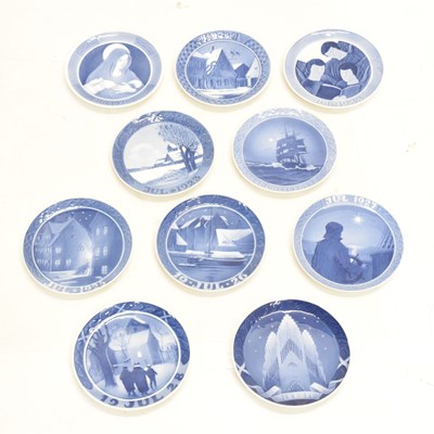 Lot 625 - Royal Copenhagen - Collection of early Christmas plates, 1920-29