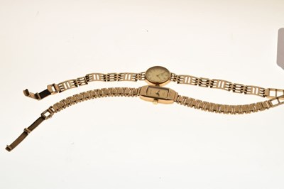 Lot 119 - Two lady's 9ct gold wristwatches